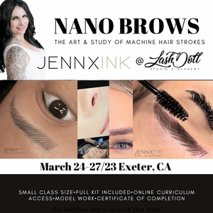 EXETER, CALIFORNIA JENNX NANO BROWS COURSE  MARCH 24-27/23