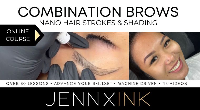 COMBINATION BROWS ONLINE COURSE. NANO HAIRSTROKES & SHADING.